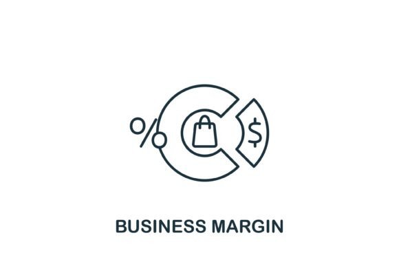 Business Margin Icon: A Versatile Graphic for Creative Projects