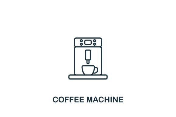 Coffee Machine Icon: A Perfect Graphic for Handmade Creations