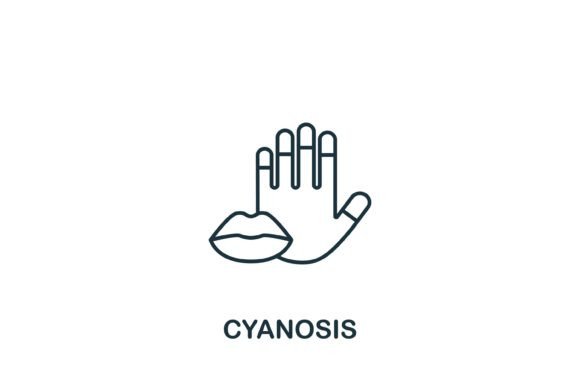 Cyanosis Icon: A Clean, Modern Graphics Asset for Icons