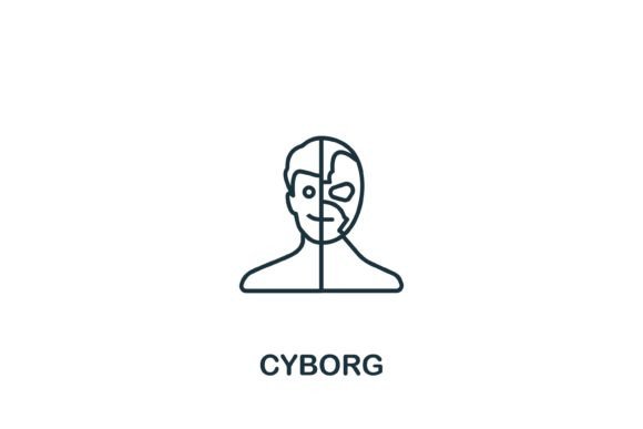 Cyborg Icon: A Versatile Graphic for Modern Branding