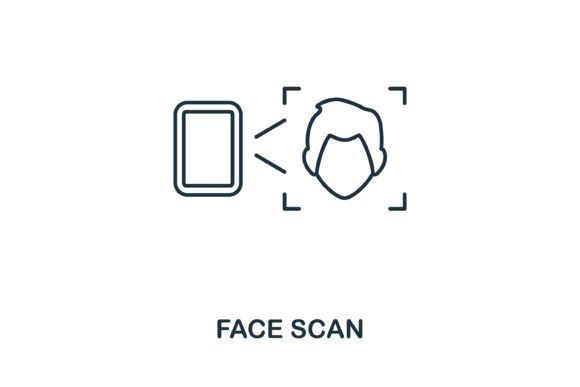 Face Scan Icon: A Modern Graphic for Tech-Driven Designs
