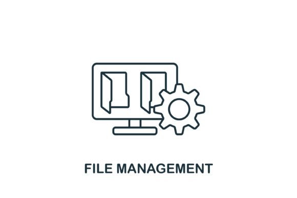 File Management Icon: A Versatile Graphics Asset for Local Brands