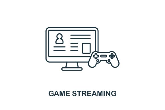 Game Streaming Icon: A Modern Graphic for Local Branding