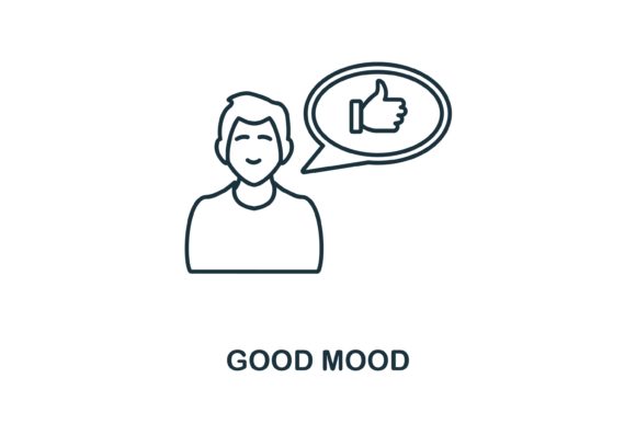 Good Mood Icon: A Versatile Graphic for Handmade Creations