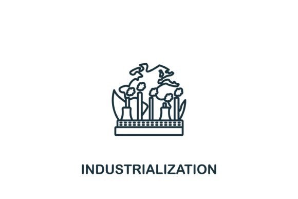 Industrialization Icon: A Modern Graphic for Local Brands