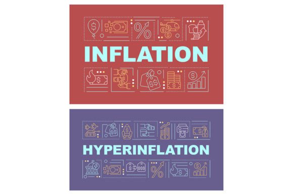 Inflation Word Concepts Banner Set: A Must for Modern Graphics