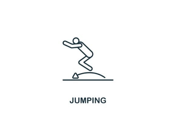 Jumping Icon: A Versatile Graphic for Modern Branding
