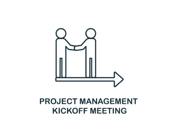 Kickoff Meeting Icon: A Modern Graphic for Local Brands