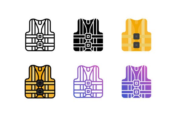 Life Vest Icon: A Versatile Graphics Asset for Local Brands
