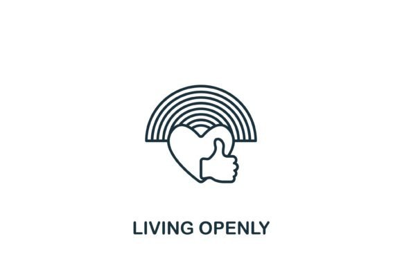 Living Openly Icon: A Versatile LGBT Symbol for Embroidery