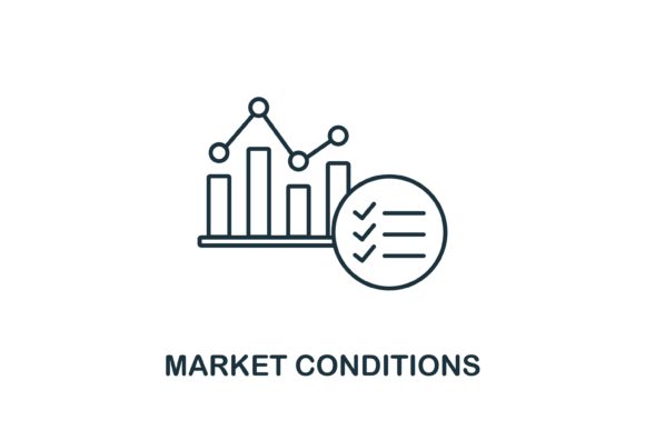 Market Cnditionsn Icon: A Versatile Graphic for Handmade Creations