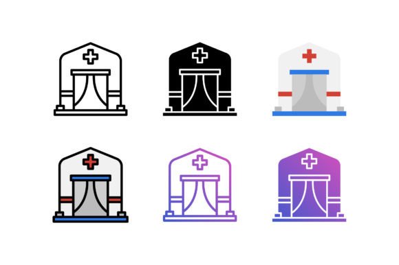 Medical Tent Icon: A Clean, Versatile Embroidery Design