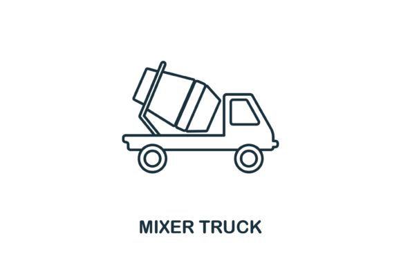 Mixer Truck Icon: A Versatile Graphics Asset for Creative Projects