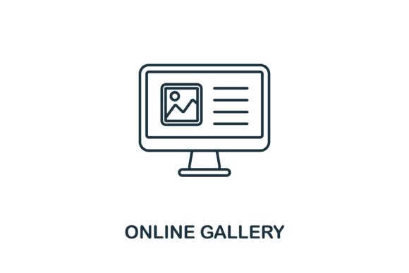 Online Gallery Icon: A Modern Graphic for Local Brands