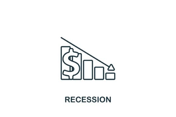 Reviewing Recession Icon for Modern Design Projects