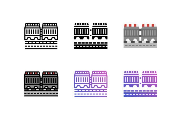 Road Barrier Icon: A Versatile Embroidery Design