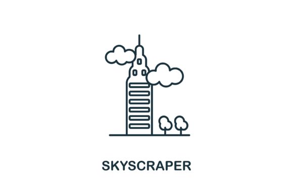 Skyscraper Icon: A Versatile Graphic for Modern Design Projects