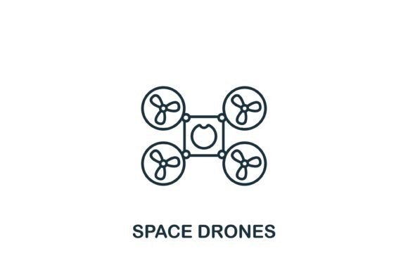 Space Drones Icon: A Versatile Graphics Asset for Modern Sellers