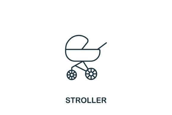 Stroller Icon: A Versatile Design for Embroidery Projects