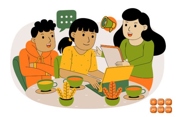Teamwork Vector Illustration 14: A Versatile Graphics Asset