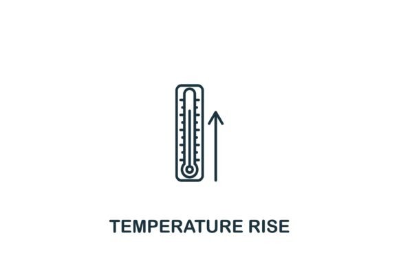 Temperature Rise Icon: A Versatile Graphic for Digital Sellers