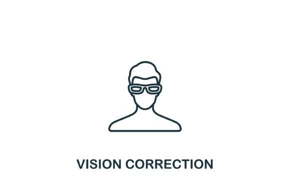 Vision Correction Icon: A Clean, Modern Graphic for Content Creators