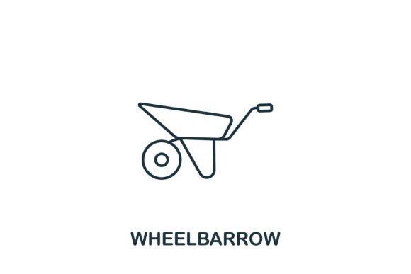 Wheelbarrow Icon: A Versatile Graphic for Local Branding